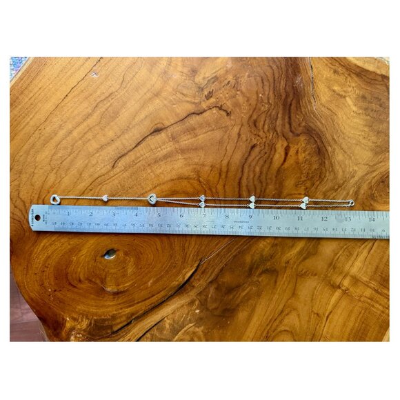 TIFFANY & CO. Multi-Heart Link Lariat Necklace - Sterling Silver - Authentic - Picture 7 of 8